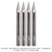 SOLID CARBIDE ENGRAVING BIT, 1-FL, 1/4" SH, 30 DEG, 1/32 FLAT TIP, 2-1/2" OAL, 4-PACK