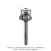 CARBIDE TIPPED ROUNDOVER, 3-FL, 1/4" SH, 1/16" RADIUS, 5/8" BEARING