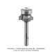 CARBIDE TIPPED ROUNDOVER, 3-FL, 1/4" SH, 3/32" RADIUS, 5/8" BEARING