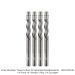 SOLID CARBIDE, 3-FL DOWNCUT FLUSH TRIM 1/4" SH, 1/4" DIA, 3/4" CL, 3" OAL, 4-PACK