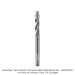SOLID CARBIDE, SPIRAL UPCUT FLUSH TRIM 3 FL, 1/4"SH, 1/4" DIA, 3/4" CL, 3" OAL