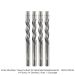 SOLID CARBIDE 3-FL DOWNCUT FLUSH TRIM 1/4"SH, 1/4" DIA, 1" CL, 3" OAL, 4-PACK