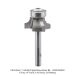CARBIDE TIPPED ROUNDOVER, 3-FL, 1/4" SH, 3/16" RADIUS, 5/8" BEARING