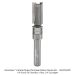 CARBIDE TIPPED TEMPLATE PATTERN BIT 2-FL, 1/4" SH, 3/8" DIA, 3/4" CL, 2" OAL