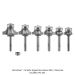 CARBIDE TIPPED ROUNDOVER, 3-FLUTE, 1/4" SH, 7-PC SET, INCLUDES BEADING BEARING
