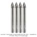 SOLID CARBIDE ENGRAVING BIT, 3-FL, 1/4" SH, 40 DEG, PENCIL TIP, 2-1/2" OAL, 4-PACK