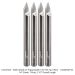 SOLID CARBIDE ENGRAVING BIT, 1-FL, 1/4" SH, 45 DEG, 1/32" FLAT TIP, 2-1/2" OAL, 4-PACK