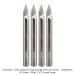 SOLID CARBIDE ENGRAVING BIT, 1-FL, 1/4" SH, 45 DEG, PENCIL TIP, 2-1/2" OAL, 4-PACK