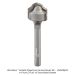 CARBIDE TIPPED JUICE GROOVE BIT, 2-FL, 1/4" SH, 1/2" NOSE DIAMETER