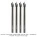 SOLID CARBIDE ENGRAVING BIT, 3-FL, 1/4" SH, 50 DEG, PENCIL TIP, 2-1/2" OAL, 4-PACK