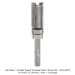 CARBIDE TIPPED TEMPLATE PATTERN BIT 2-FL, 1/4" SH, 1/2" DIA, 1" CL, 2-1/2" OAL