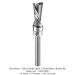 SOLID CARBIDE DOWN CUT PATTERN BIT 2-FL, 1/4" SH, 1/2" DIA, 1" CL, 3" OAL