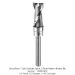 SOLID CARBIDE UP CUT PATTERN BIT 2-FL, 1/4" SH, 1/2" DIA, 1" CL, 3" OAL
