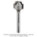 CARBIDE TIPPED JUICE GROOVE BIT, 2-FL, 1/4" SH, 1/2" FLAT BOTTOM, 1/8" RADIUS