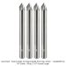 SOLID CARBIDE ENGRAVING BIT, 3-FL, 1/4" SH, 60 DEG, PENCIL TIP, 2-1/2" OAL, 4-PACK