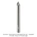 SOLID CARBIDE ENGRAVING BIT, 3-FL, 1/4" SH, 60 DEG, PENCIL TIP, 2-1/2" OAL