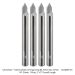 SOLID CARBIDE ENGRAVING BIT, 1-FL, 1/4" SH, 60 DEG, PENCIL TIP, 2-1/2" OAL, 4-PACK