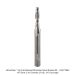 SOLID CARBIDE UP CUT, 2-FL, 1/4" SH, 3/16 DIA, 3/4" CL, 2-1/2" OAL