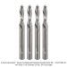 SOLID CARBIDE DOWN CUT 2-FL, 1/4"SH, 7/32 DIA, 3/4" CL, 2-1/2" OAL, 4-PACK