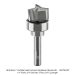 CARBIDE HEAD COMPACT SHALLOW PATTERN BIT, 3-FL, 1/4" SH, 3/4" DIA, 3/8" CL, 2" OAL