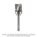 CARBIDE HEAD CLEARING PATTERN ROUTER BIT, 3-FL UPCUT, 3/4 DIA, 5/8 CL, 1/4" SH, 2-3/8" OAL