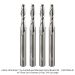 SOLID CARBIDE UPCUT, 2 FL, 1/4" SH, 5mm D, 3/4" CL, 2-1/2" OAL, 4-PACK