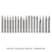 SOLID CARBIDE ENGRAVING BIT SET, 1/4" SH, 18-PC