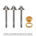 CARBIDE HEAD JUICE GROOVE BIT, 3-FL, 1/4" SH, 4-PC SET (INCLUDES US22545JGV, US2500JG, US2375JG & USJGTGB)