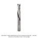 SOLID CARBIDE MORTISING COMPRESSION 2+2 FL, 3/8" SH, 3/8" D, 1-1/4" CL, 3" OAL