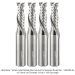 SOLID CARBIDE MORTISING COMPRESSION ROUTER BIT, 1/2" SH, 3/8" D, 1-1/8" CL, 3"OAL, 4-PACK