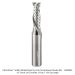 SOLID CARBIDE MORTISING COMPRESSION ROUTER BIT, 1/2" SH, 3/8" D, 1-1/8" CL, 3"OAL