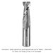 SOLID CARBIDE COVE NOSE, UP-CUT, 2-FL, 1/2" SH, 1/2" DIA, 1/16" RAD, 1-1/4" CL x 3" OAL