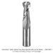 SOLID CARBIDE COVE NOSE, UP-CUT, 2-FL, 1/2" SH, 1/2" DIA, 1/8" RAD, 1-1/4" CL x 3" OAL