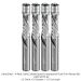 SOLID CARBIDE COMPRESSION, 2-FL, 1/2" SH, 1/2" DIA, 1-1/2" CL, 3-1/2" OAL 4-PACK