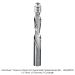 SOLID CARBIDE FLUSH TRIM DOWN CUT 2 FL, 1/2" SH, 1/2" D, 1" CL, 3-1/2" OAL