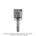 CARBIDE TIPPED PLUNGING TEMPLATE BIT, 2-FL, 1-1/8" D, 1" CL, 1/2" SH, 3" OAL