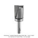 CARBIDE TIPPED PLUNGING TEMPLATE BIT, 2-FL, 1-1/8" D, 1-1/2" CL, 1/2" SH, 3-1/2" OAL