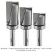 CARBIDE TIPPED PLUNGE TEMPLATE BIT, 2-FL, 1-1/8" D, 1/2" SH, 3-PC SET
