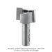 CARBIDE TIPPED HINGE MORTISING BIT, 2-FL, 1/2" SH, 1-1/4" D, 3/4" CL, 2-1/4" OAL