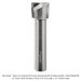 HIGH PERFORMANCE CARBIDE HEAD DOWN-CUT PLYWOOD BIT, 2-FLUTE, 1/2" SH, 18mm DIA, 9/16" CL, 2-1/2" OAL, SUPER-C CARBIDE