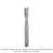 SOLID CARBIDE UP CUT VARIABLE HELIX 2-FL, 3/8" DIA, 1-1/2" CUT LENGTH, 3/8" SHANK, 3-1/2" OAL