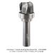 CARBIDE HEAD BIG BOWL BIT, 3 FL, 1/2" SH, 1" DIA, 5/8" CL, 1/4" RAD, 2-7/8" OAL