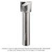 HIGH PERFORMANCE CARBIDE HEAD DOWN-CUT PLYWOOD BIT, 2-FLUTE, 1/2" SH, 23/32" DIA, 9/16" CL, 2-1/2" OAL, SUPER-C CARBIDE