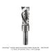 CARBIDE HEAD COMPRESSION PATTERN BIT, 1/2" SH, 2+2 FL, 3/4" DIA, 1-5/8" CL
