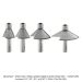 CARBIDE TIPPED CHAMFER BIT, 2-FLUTE, 1/2" SHANK, 4 PC SET