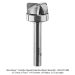 CARBIDE TIPPED EXTENDED REACH BOWL BIT, 3-FLUTE, 1/2" SH, 1-1/4" DIA, 1/2" CL, 1/8" RADIUS, 3-1/2" OAL