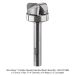 CARBIDE TIPPED EXTENDED REACH BOWL BIT, 3-FLUTE, 1/2" SH, 1-1/4" DIA, 1/2" CL, 3/16" RADIUS, 3-1/2" OAL