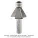 CARBIDE TIPPED CHAMFER BIT, 30 DEG, 3-FL, 1/2"SH, 3/4" CUT HEIGHT, DBL BEARING
