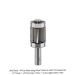 CARBIDE TIPPED ALTERNATING SHEAR TEMPLATE FLUSH TRIM BIT, 4-FLUTE, DUAL BEARING, 1/2"SH, 1-1/8"D, 1"CL, 3-1/4"OAL