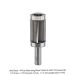 CARBIDE TIPPED ALTERNATING SHEAR TEMPLATE FLUSH TRIM BIT, 4-FLUTE, DUAL BEARING, 1/2"SH, 1-1/8"D, 1-1/2"CL, 3-3/4"OAL